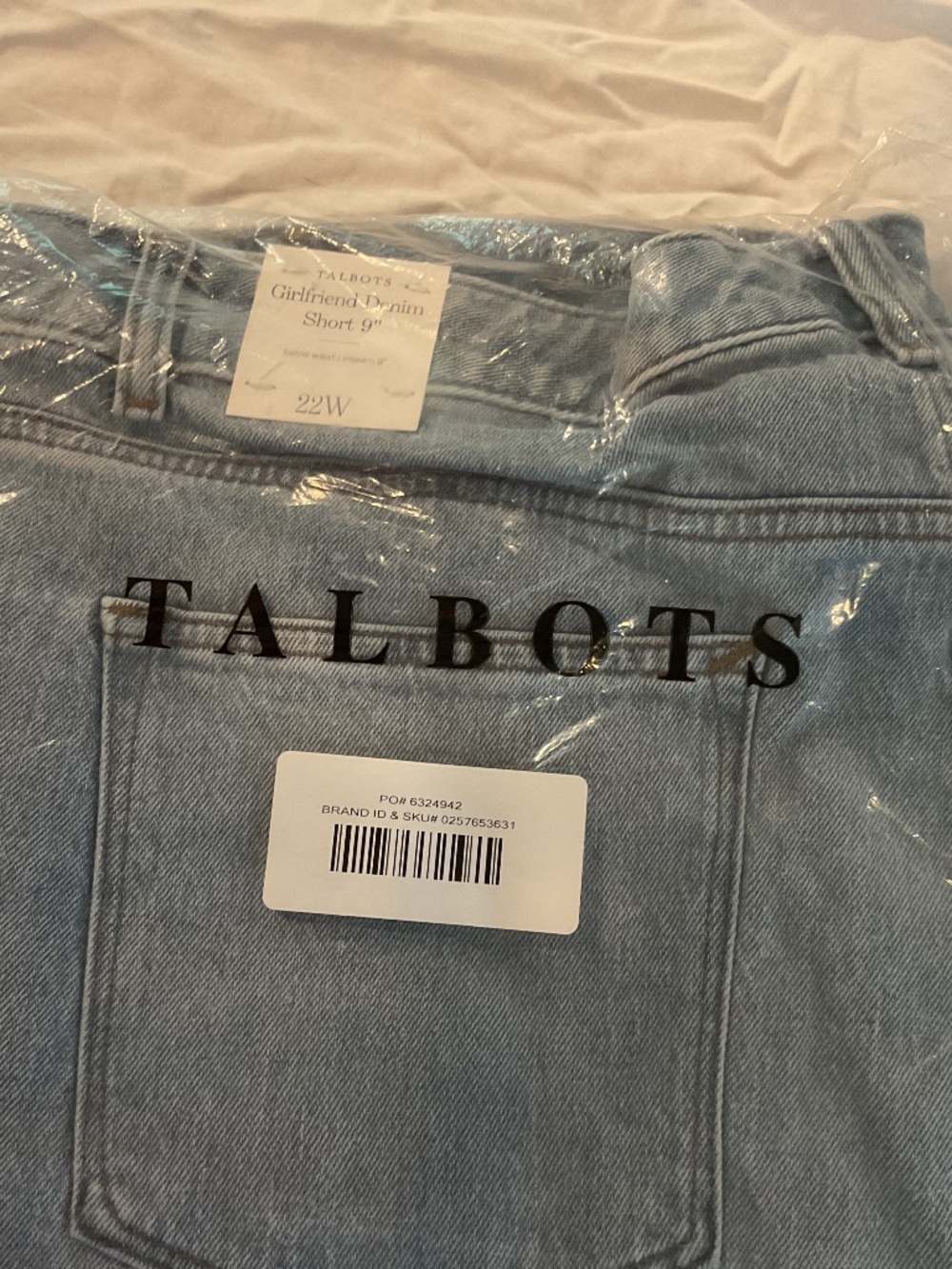 Talbots denim shorts.. “girlfriend cuffed” style size 22